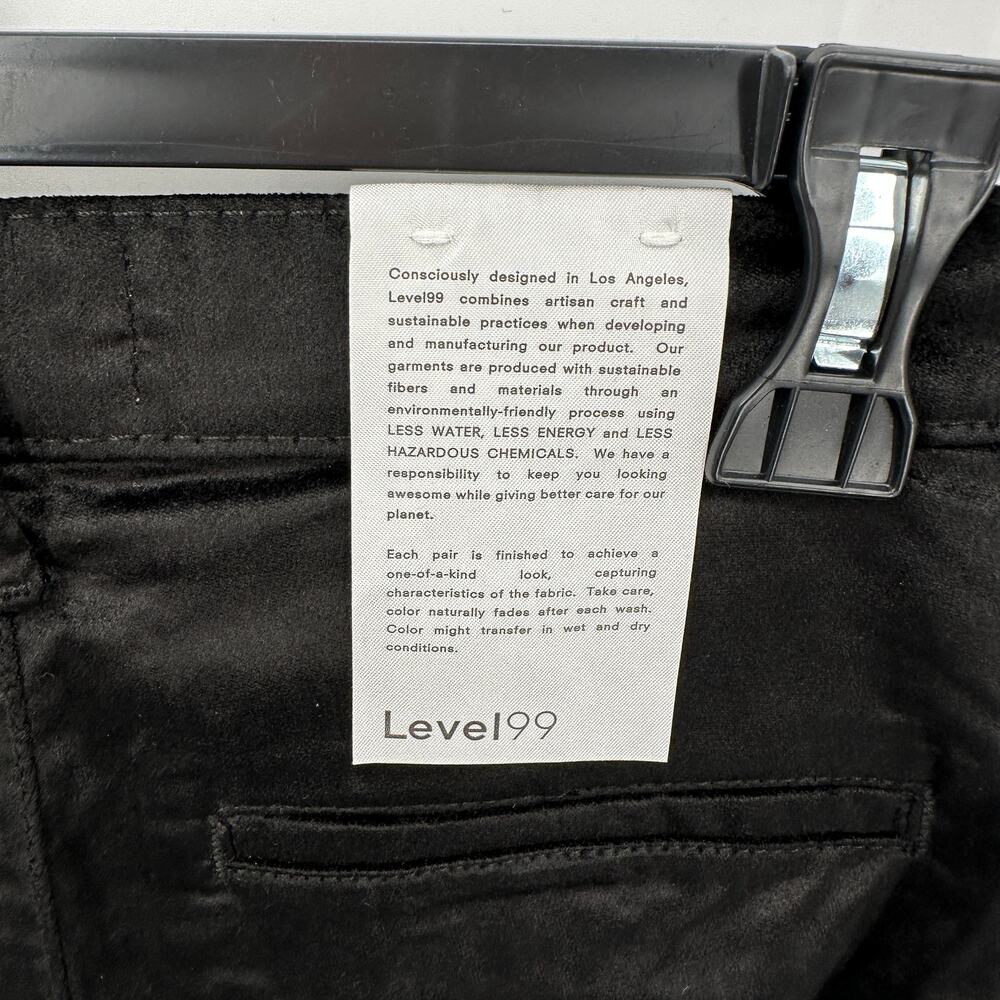 LEVEL 99 NWT Evereve Percy Black Velvet Wide Leg Trouser Pant // 31 - Picture 13 of 16